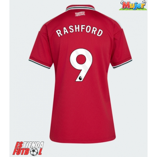 Manchester United Marcus Rashford #9 Primera Equipación Mujer 2026-27 Manga Corta